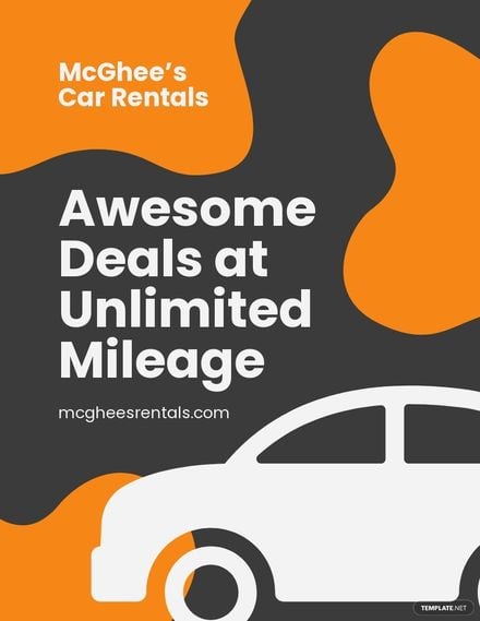 Car Rental Deals Flyer Template in Word, Google Docs, Apple Pages, Publisher