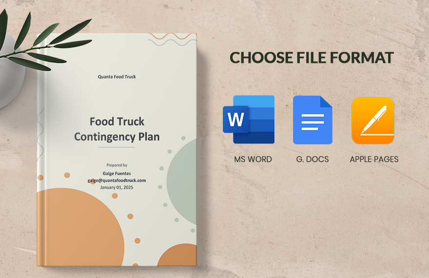 Food Truck Contingency Plan Template