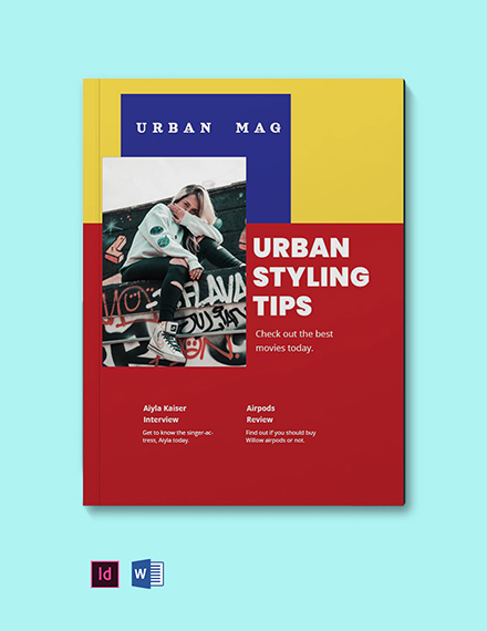 Free Magazine Style Portfolio Template InDesign Word Apple Pages 