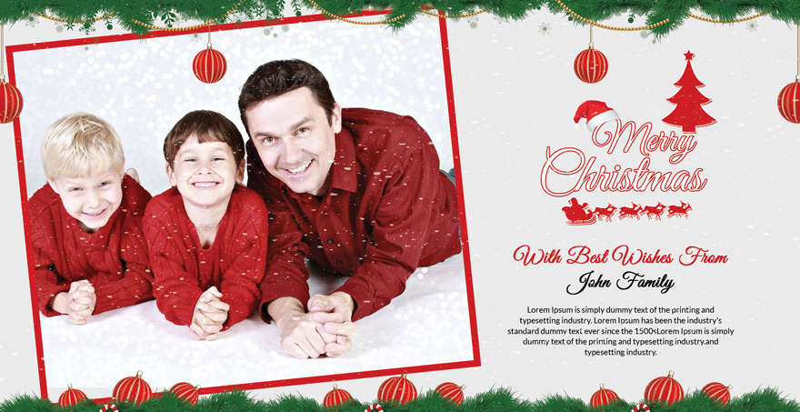 Christmas Wishes Photo Card Template Download in Word PSD Apple