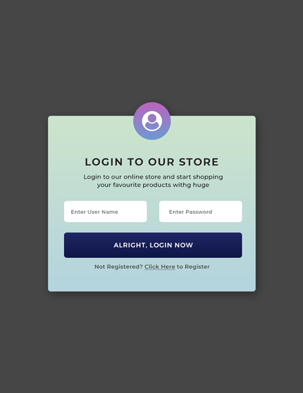 Free Website Pop-up for Login Template