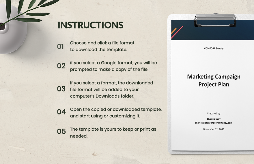 Marketing Campaign Project Plan Template
