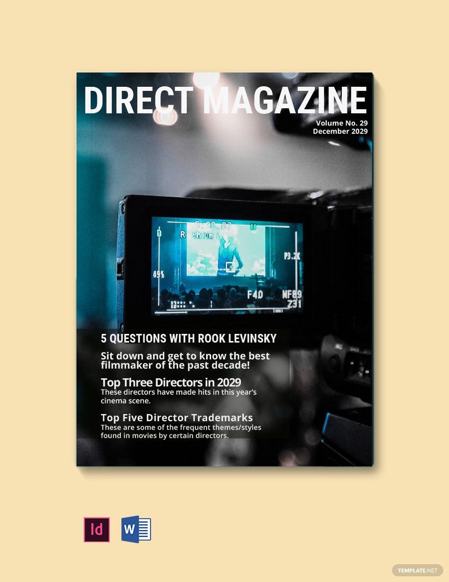 Film Director Magazine Template
