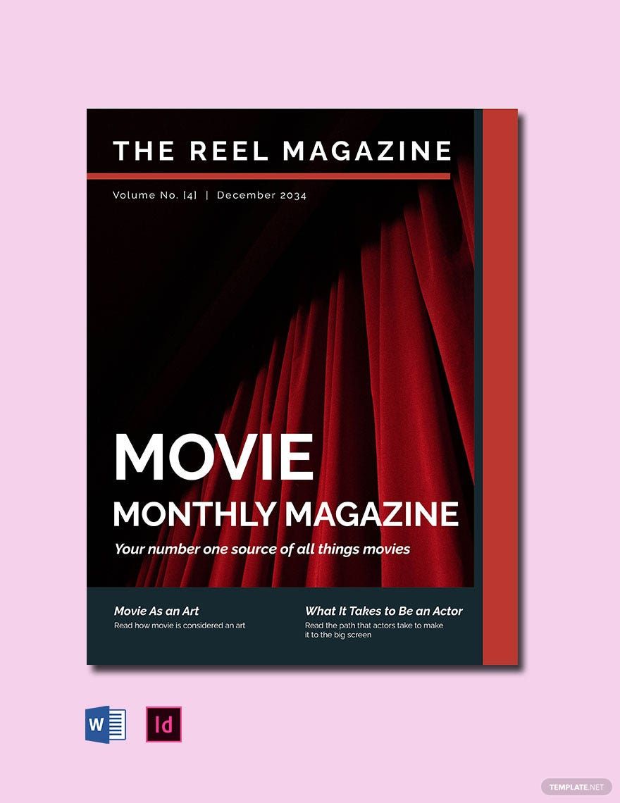 Movie Monthly Magazine Template