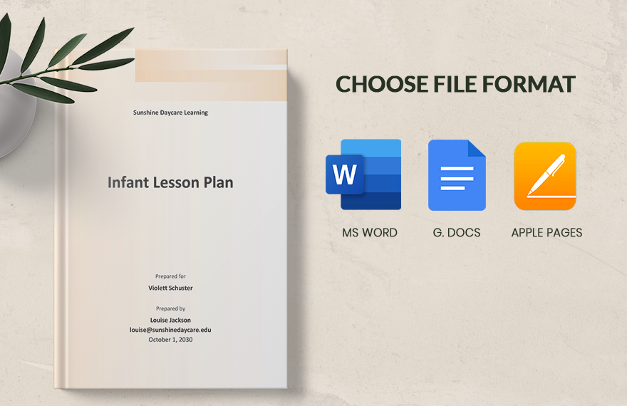 Infant Lesson Plan Template
