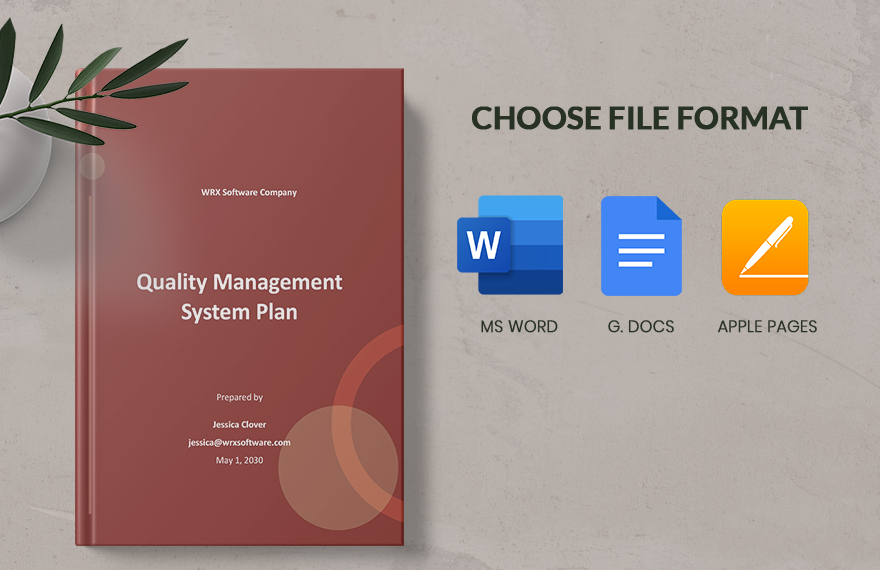 Quality Management System Plan Template