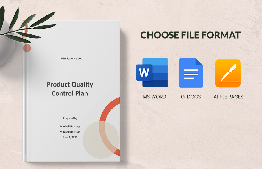 Product Quality Control Plan Template