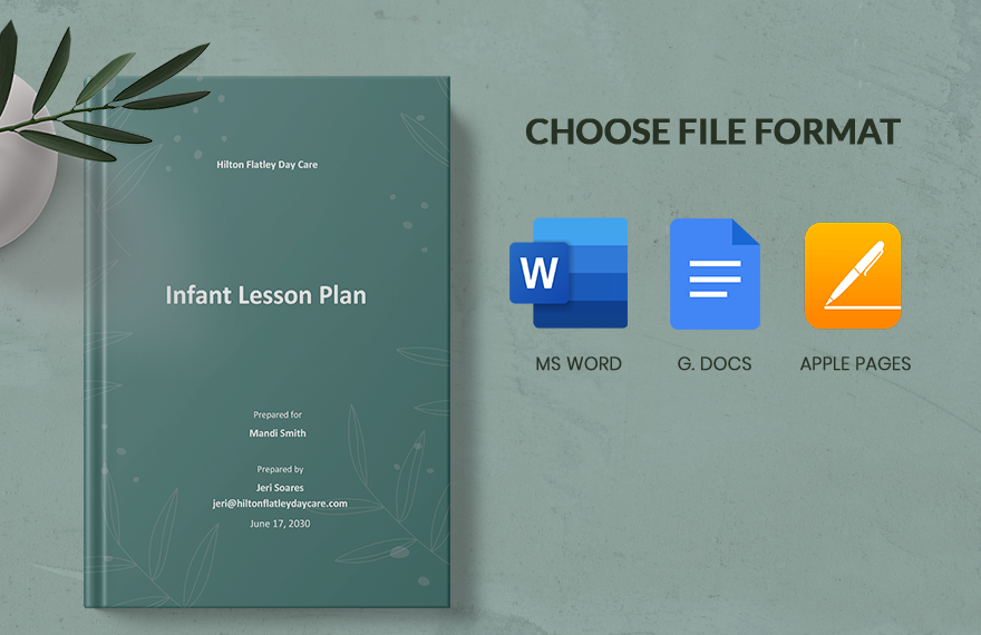 Sample Infant Lesson Plan Template
