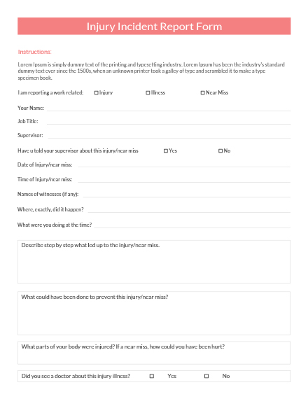 Daycare Incident Report Template Download 154 Reports In Word Pages 7354