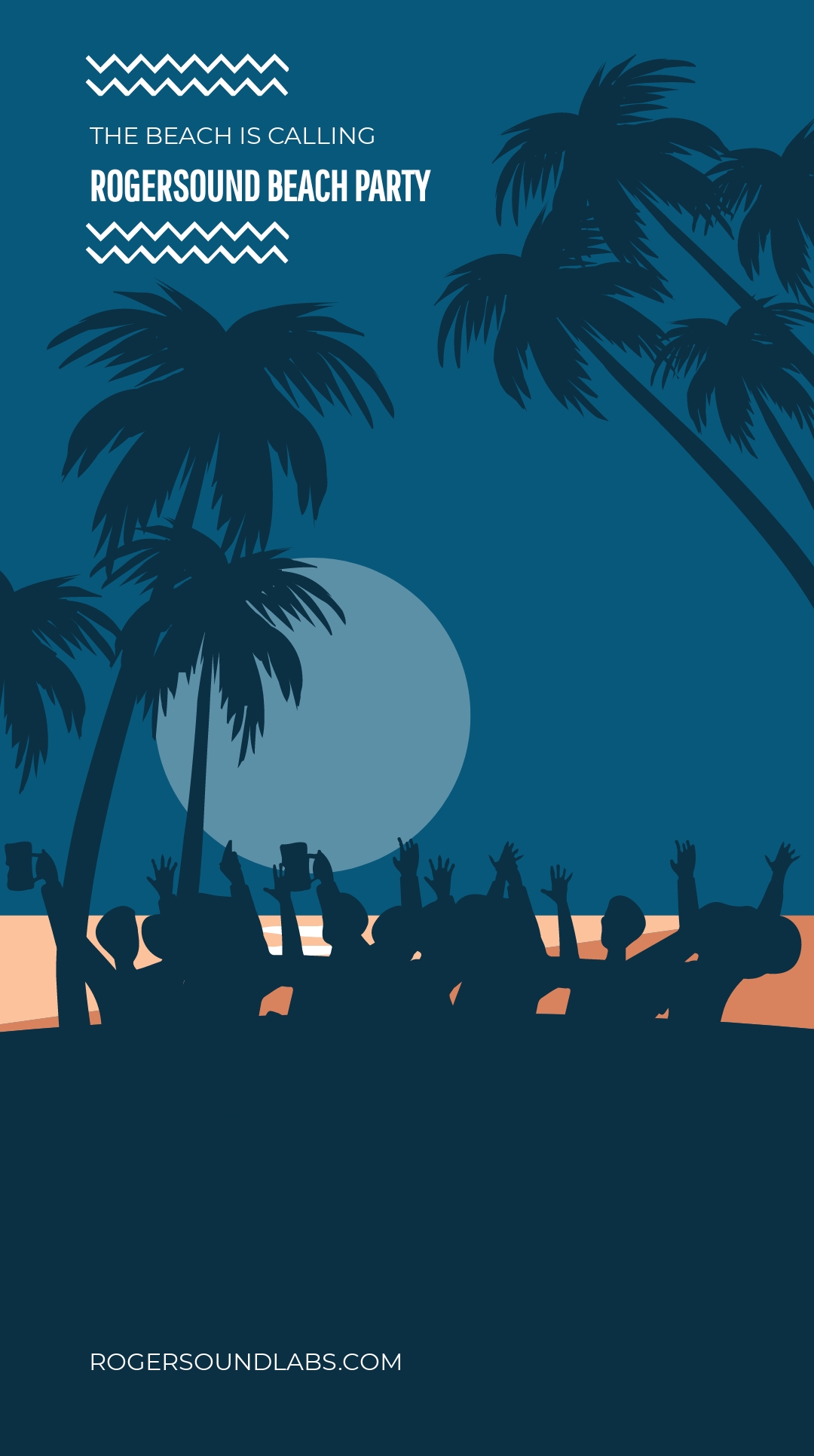 Beach Party Advertisement Snapchat Geofilter Template
