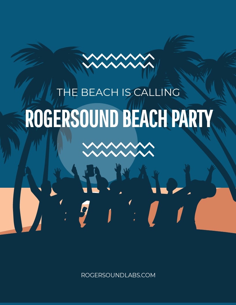 Beach Party Advertisement Flyer Template