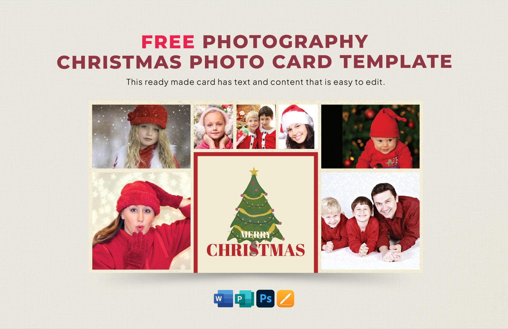 Photography Christmas Photo Card 