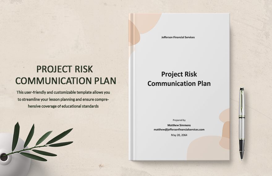 Project Risk Communication Plan Template