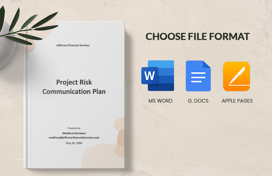 Project Risk Communication Plan Template