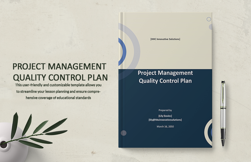 Project Management Quality Control Plan Template