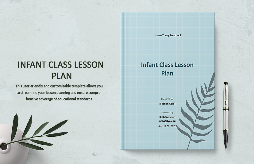 Free Infant Class Lesson Plan Template