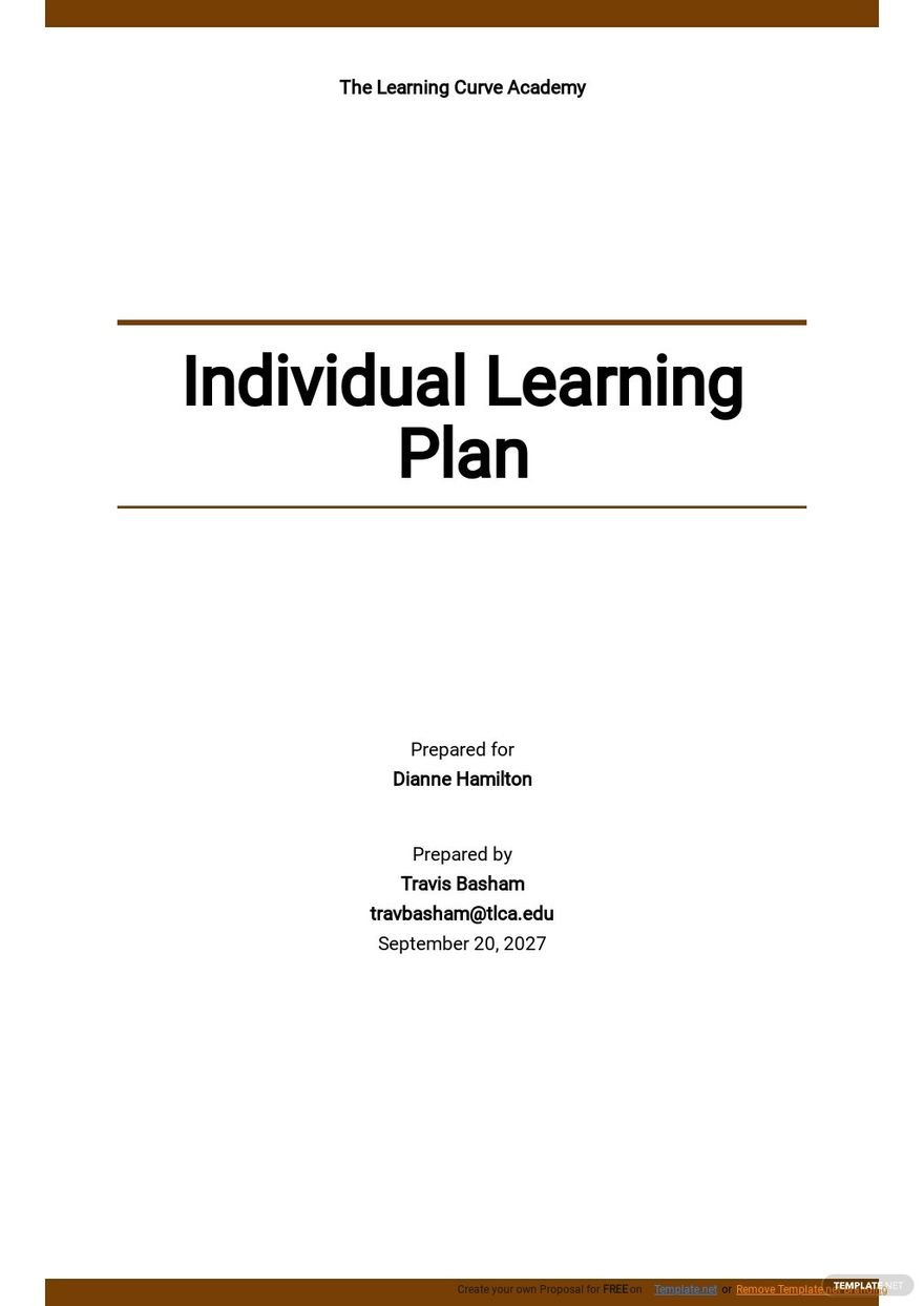 Free Sample Individual Learning Plan Template.jpe