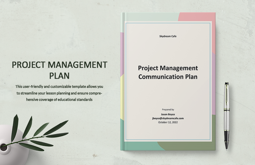 Sample Project Management Communication Plan Template