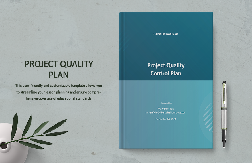 Project Quality Control Plan Template in Word, Google Docs, Apple Pages