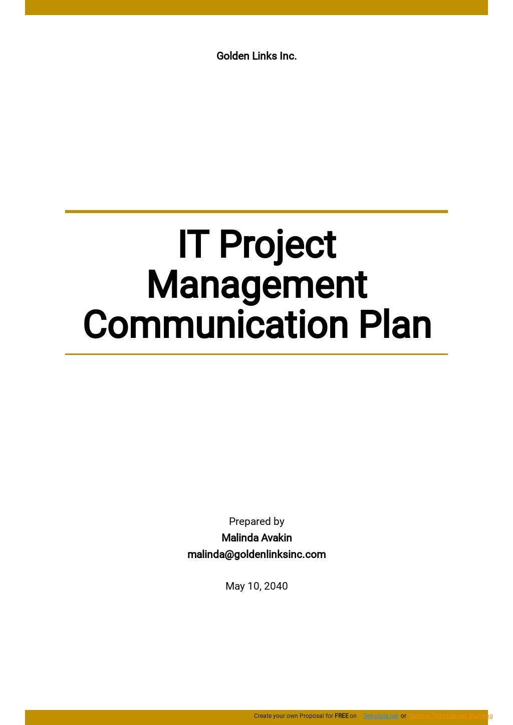 IT Project Management Communication Plan Template.jpe