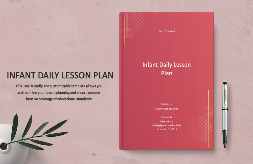 Infant Daily Lesson Plan Template