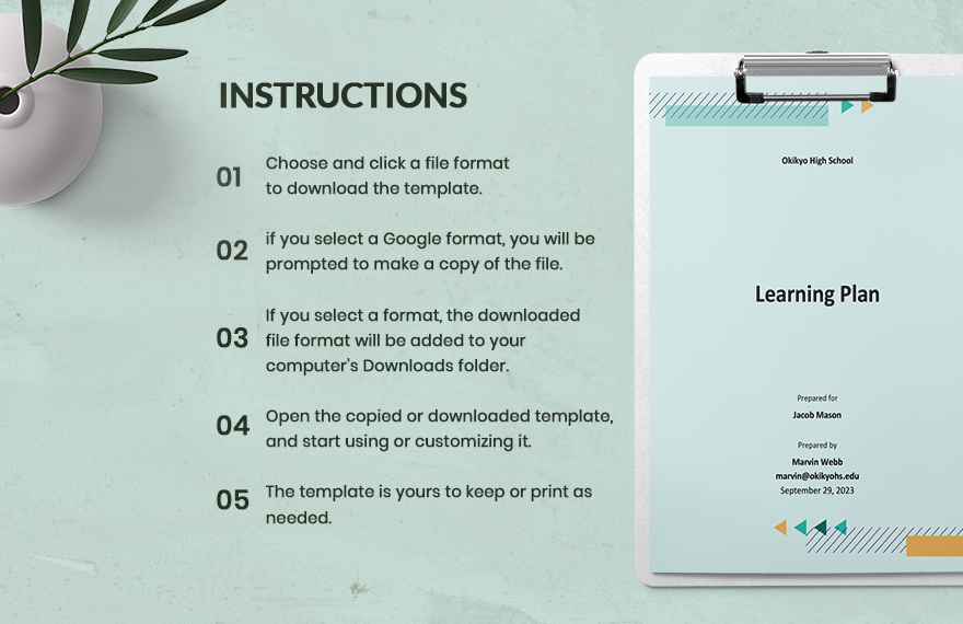 Learning Plan Template