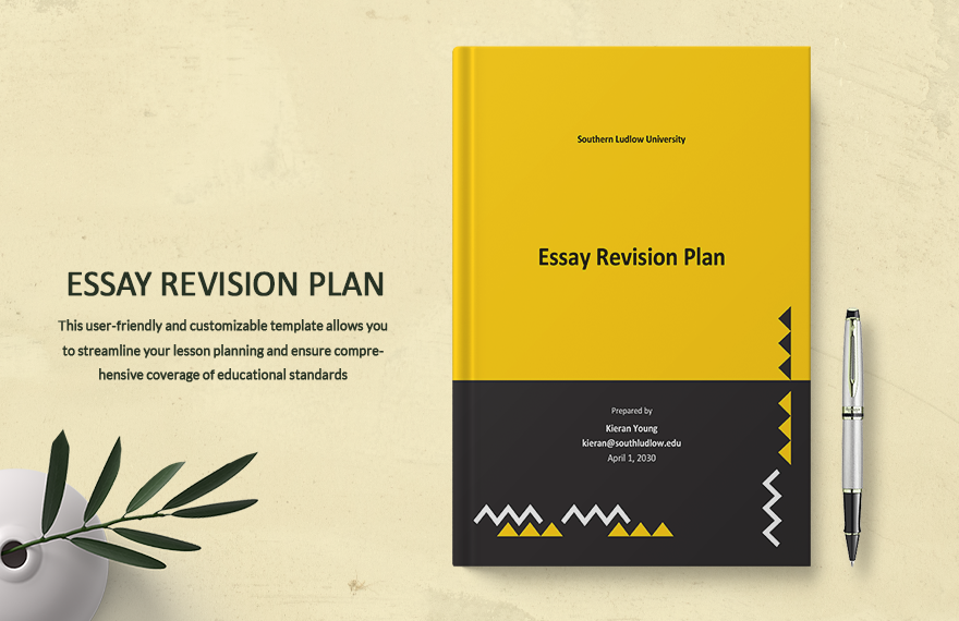 Essay Revision Plan Template in Word, Google Docs, PDF, Apple Pages