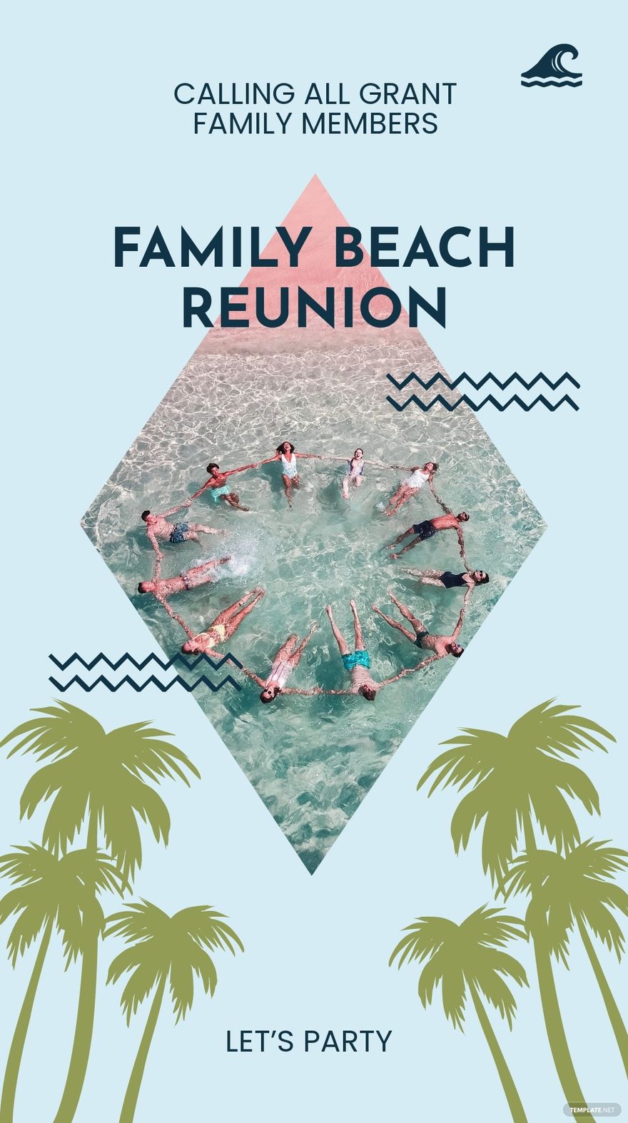 Family Beach Party Instagram Story Template.jpe