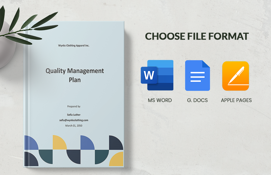 Sample Quality Management Plan Template