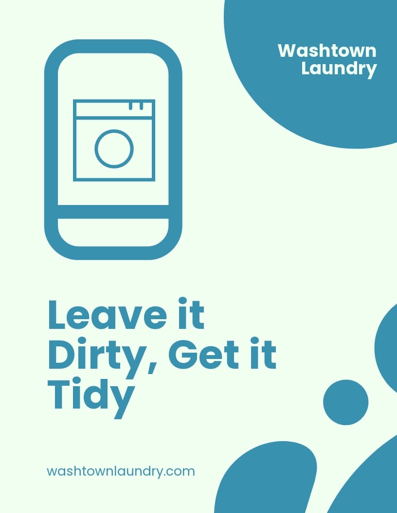 Online Laundry Store Flyer Template