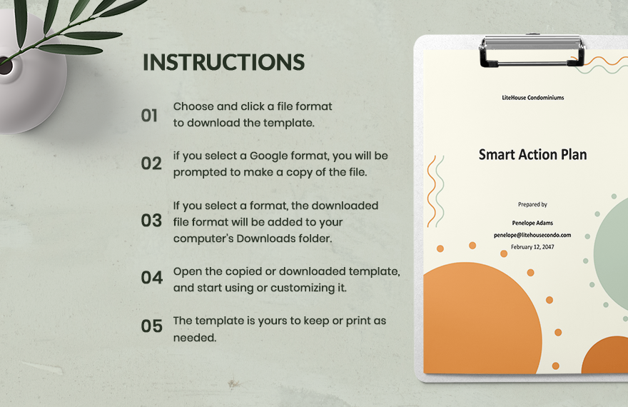 Blank Smart Action Plan Template