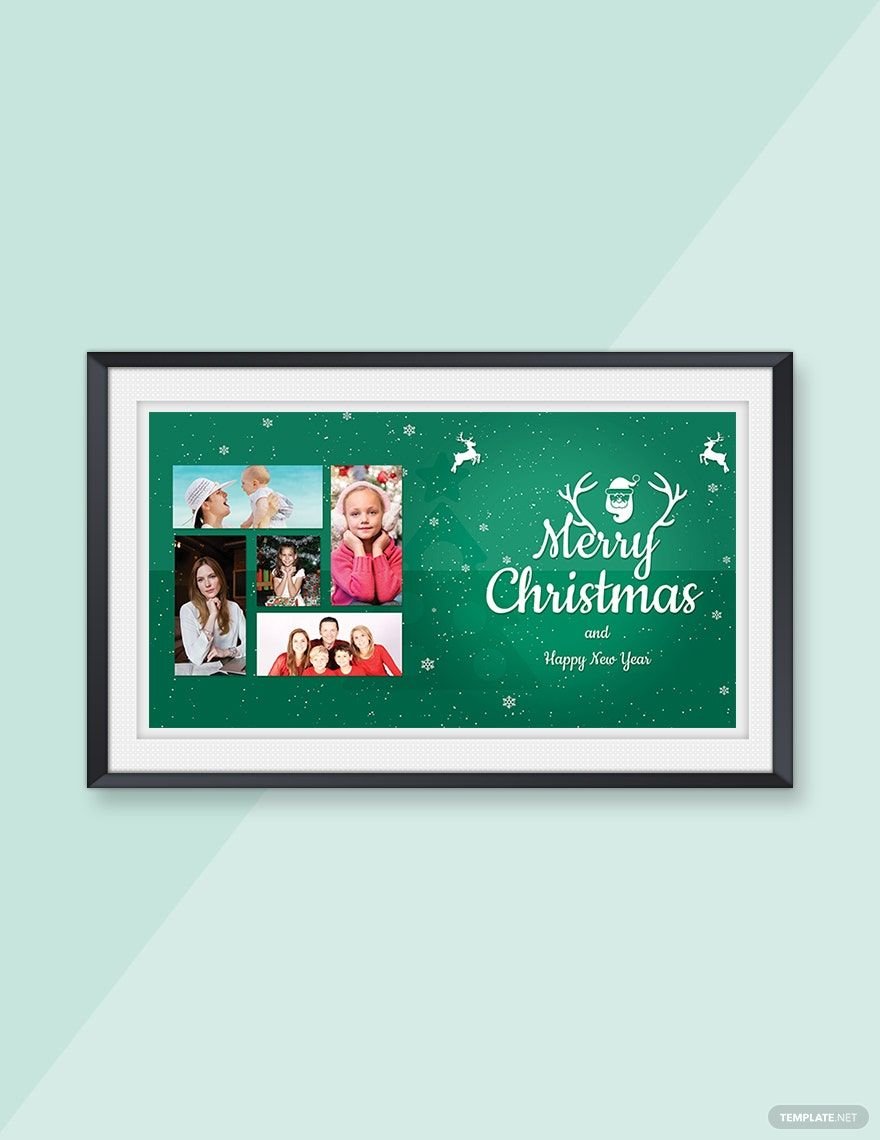 Elegant Christmas Family Photo Card Template
