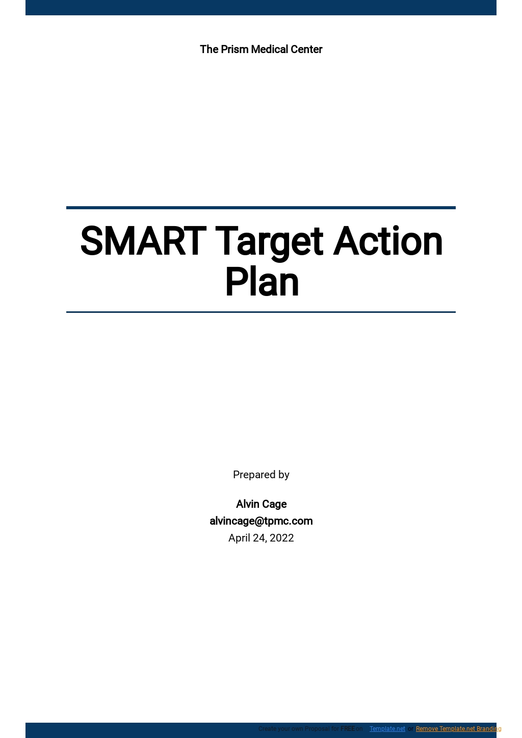 Smart Target Action Plan Template