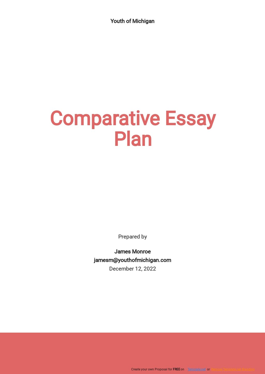plan an essay template