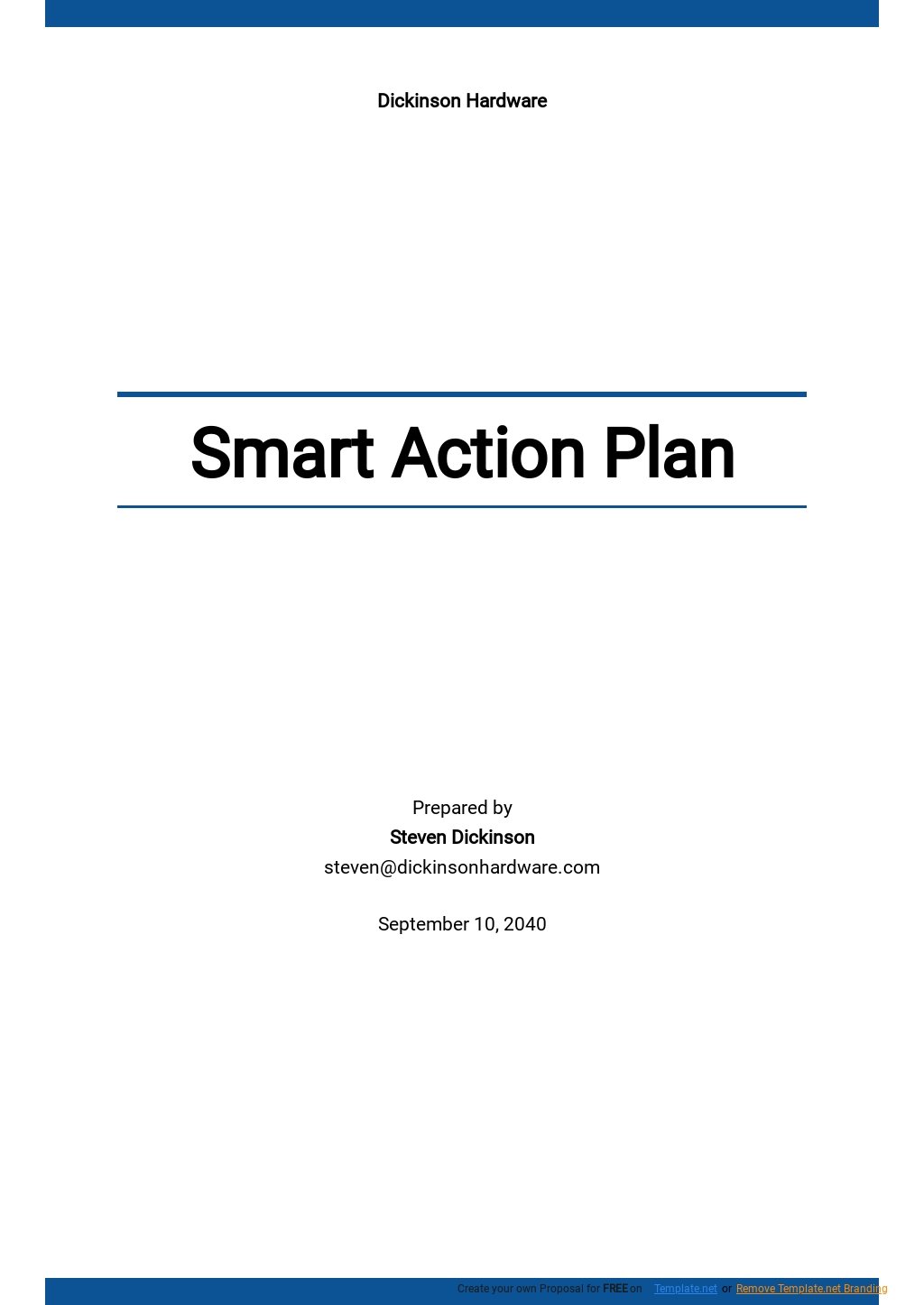 Free Simple Smart Action Plan Template