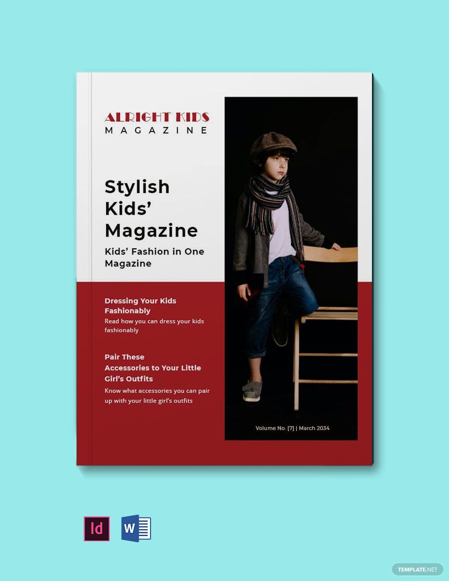 Free Stylish Kids' Magazine Template