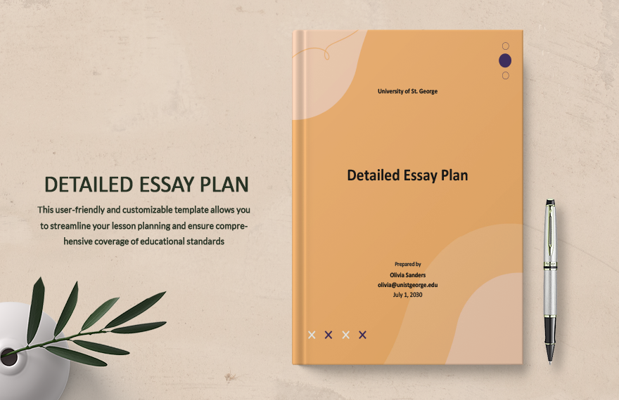 Detailed Essay Plan Template in Word, Google Docs, PDF, Apple Pages