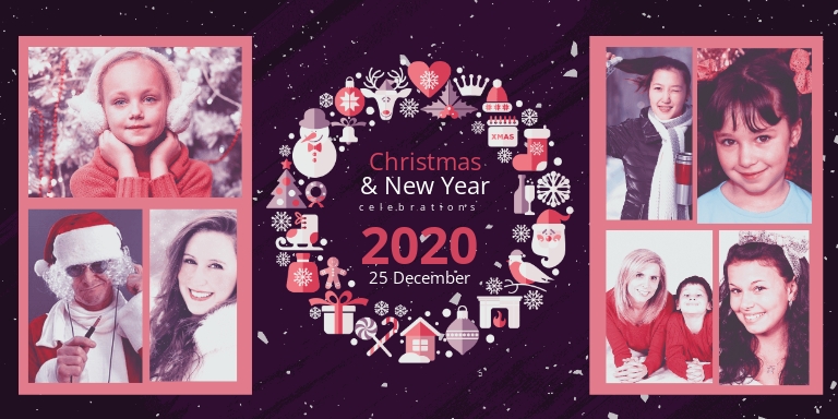 Merry Christmas Photo Card Template