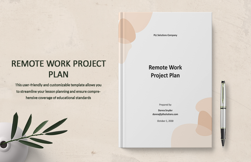 Remote Work Project Plan Template in Word, Google Docs, Apple Pages