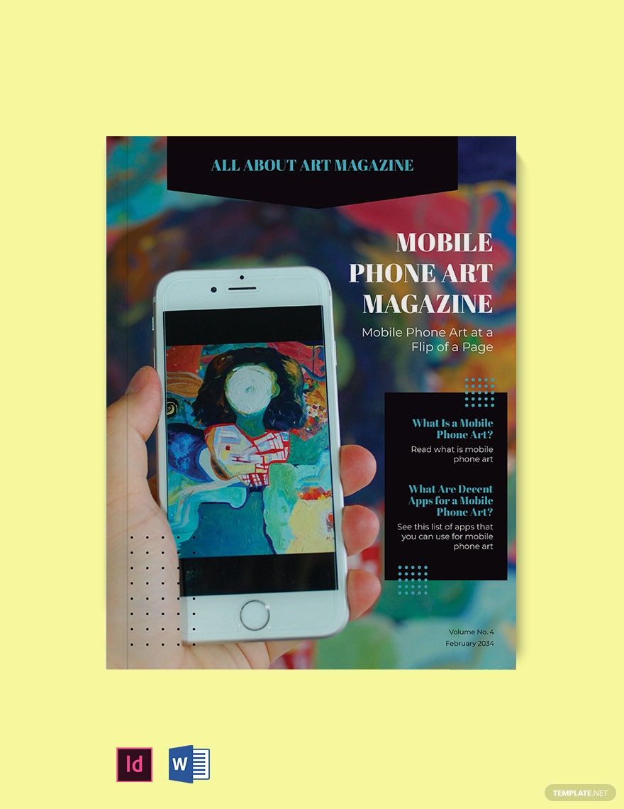 Mobile Phone Art Magazine Template