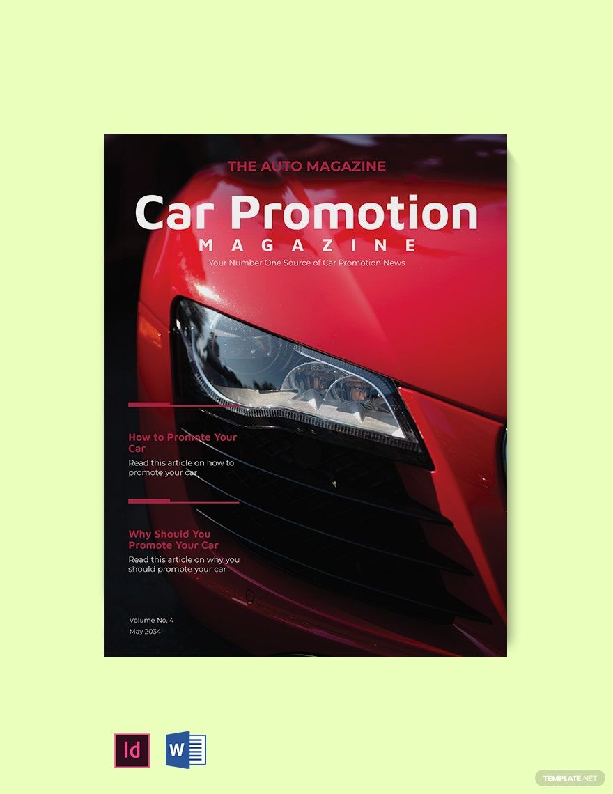 Car Promotion Magazine Template