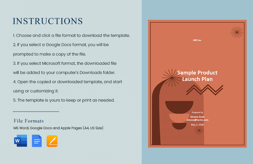 Sample Product Launch Plan Template