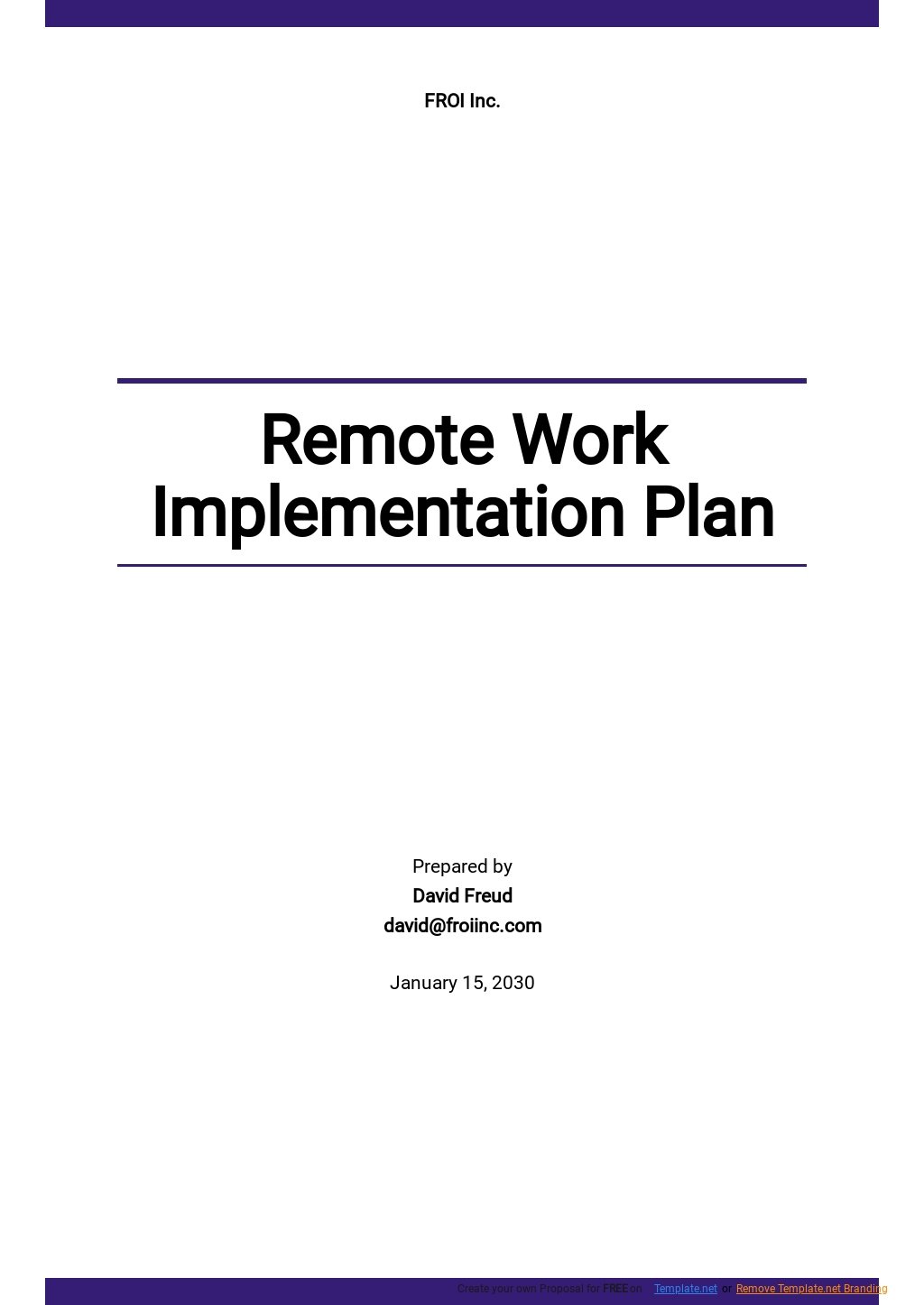 Remote Work Implementation Plan Template.jpe