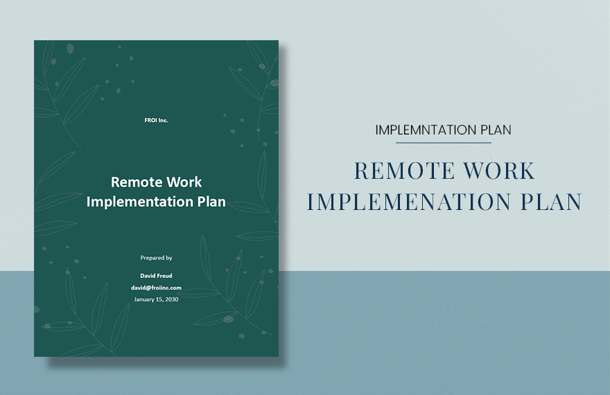 Remote Work Implementation Plan Template in Word, Google Docs, Apple Pages