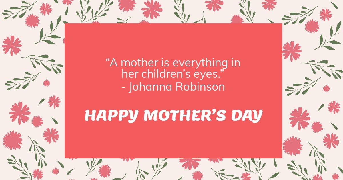 Free Mother's Day Quote Facebook Post Template