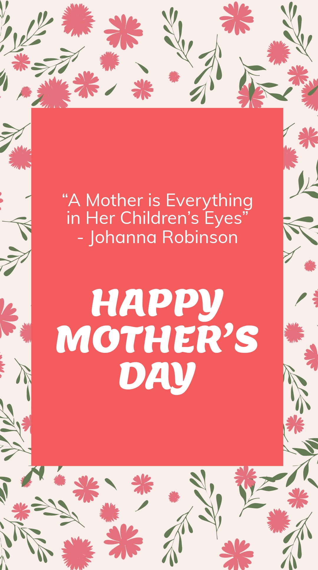 Mother's Day Quote Instagram Story Template