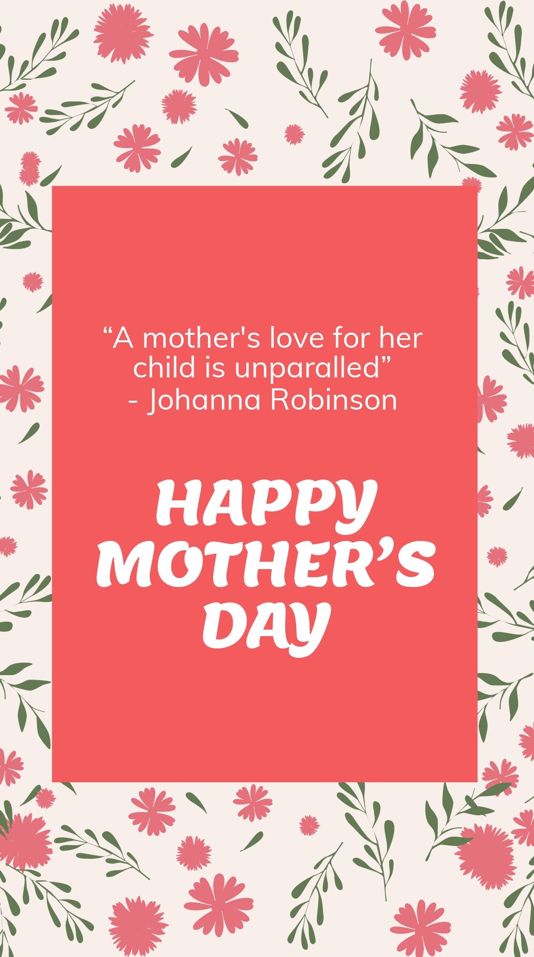 Mother's Day Quote Whatsapp Post Template