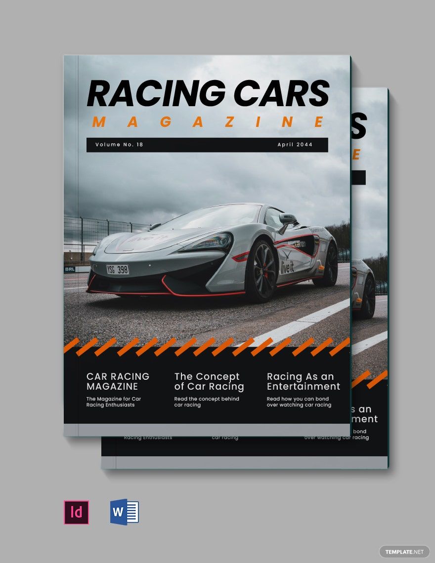 Car Racing Magazine Template