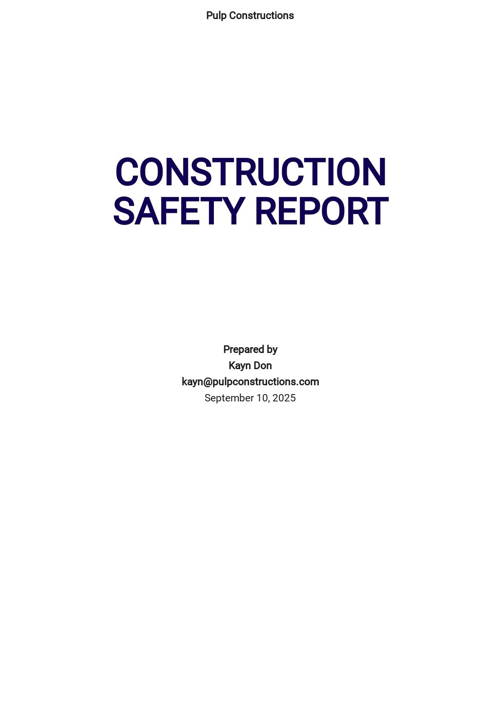 Construction Safety Templates in Microsoft Word (DOC) Template net