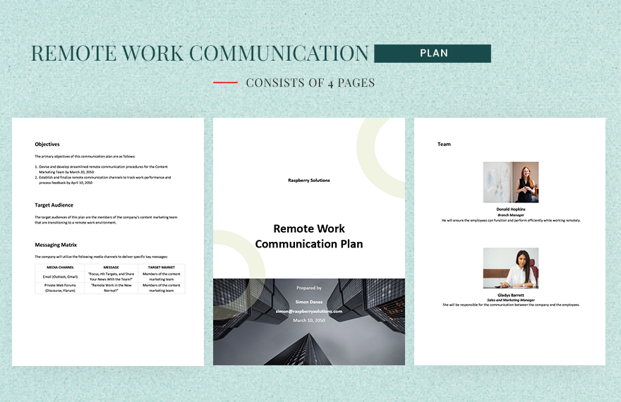 Remote Work Communication Plan Template